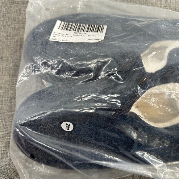 Mishansha Men Home Slippers Memory Foam Fleece Lined Winter House shoes Blue 10 - Picture 13 of 14
